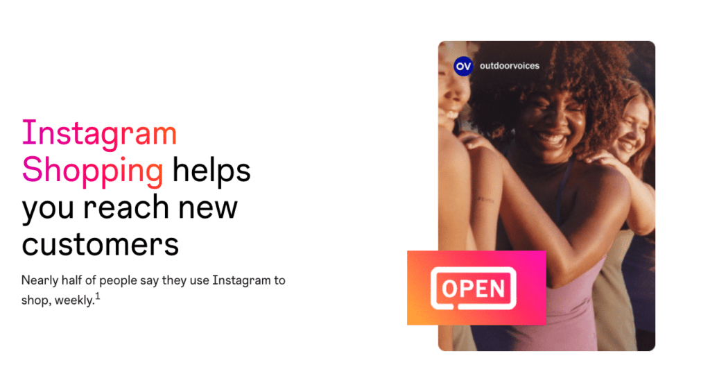 Instagram for Nonprofits example - Shoppable