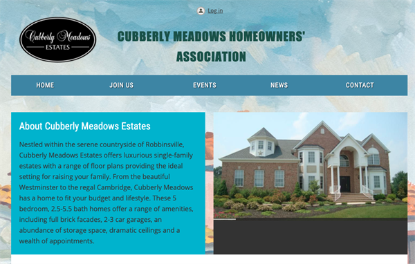 Cubberly Meadows Homeowners Association website