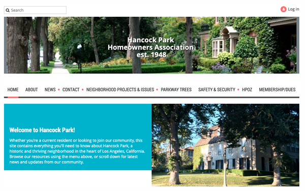 Hancock Park Homeowners Association website