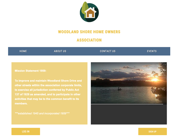 Woodland Shore Home Owners Association website