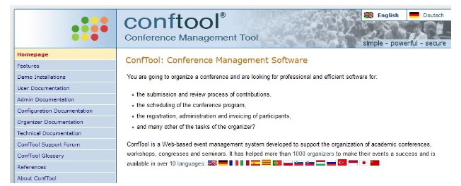 Conftool event management software