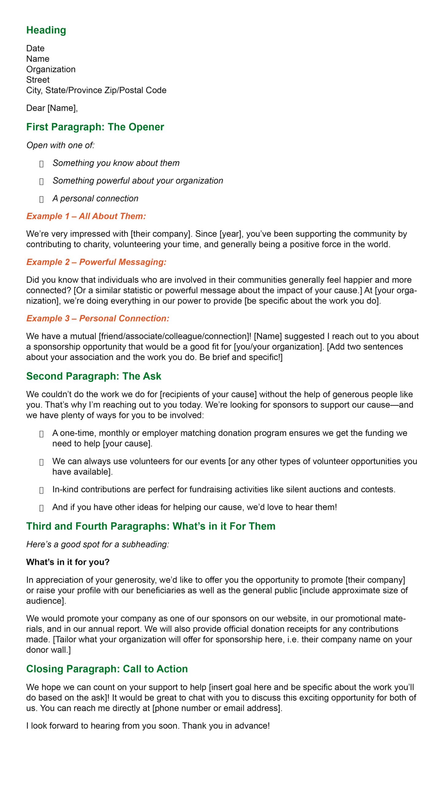 How to Write a Sponsorship Letter (+ 7 Templates) - WildApricot