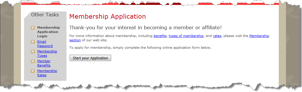 membership form information