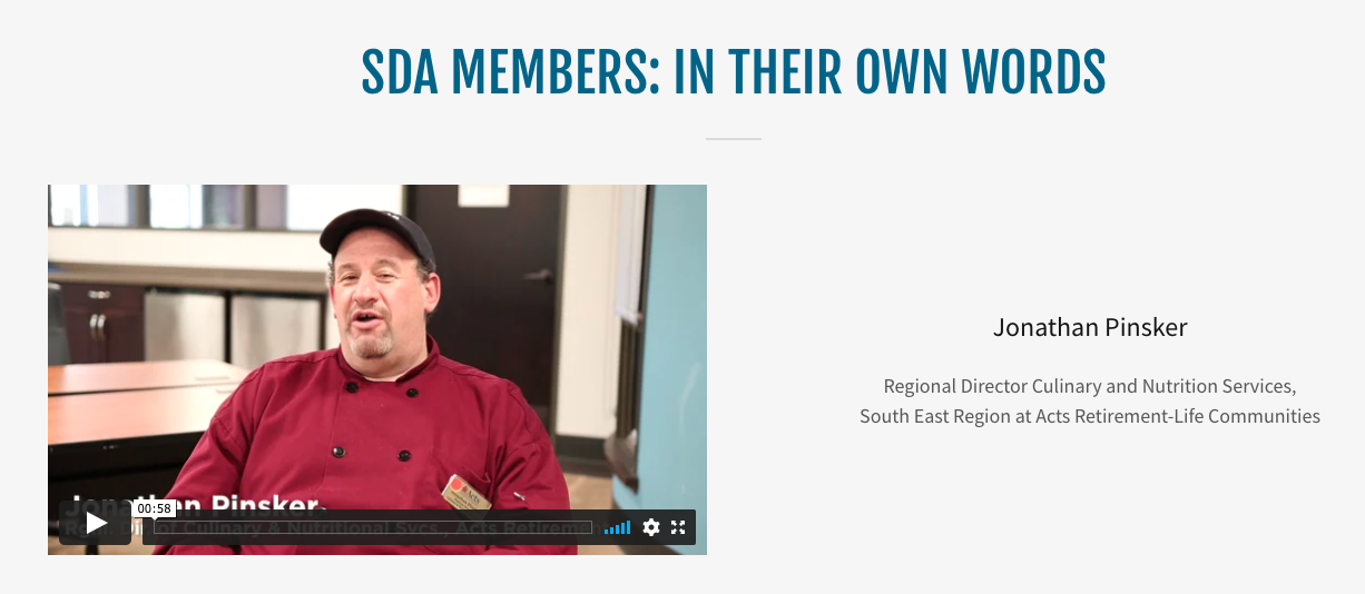sda member video testimonials 