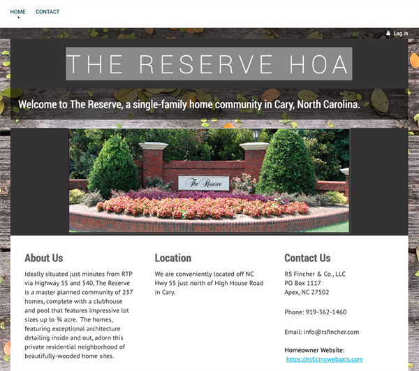 the reserve hoa website