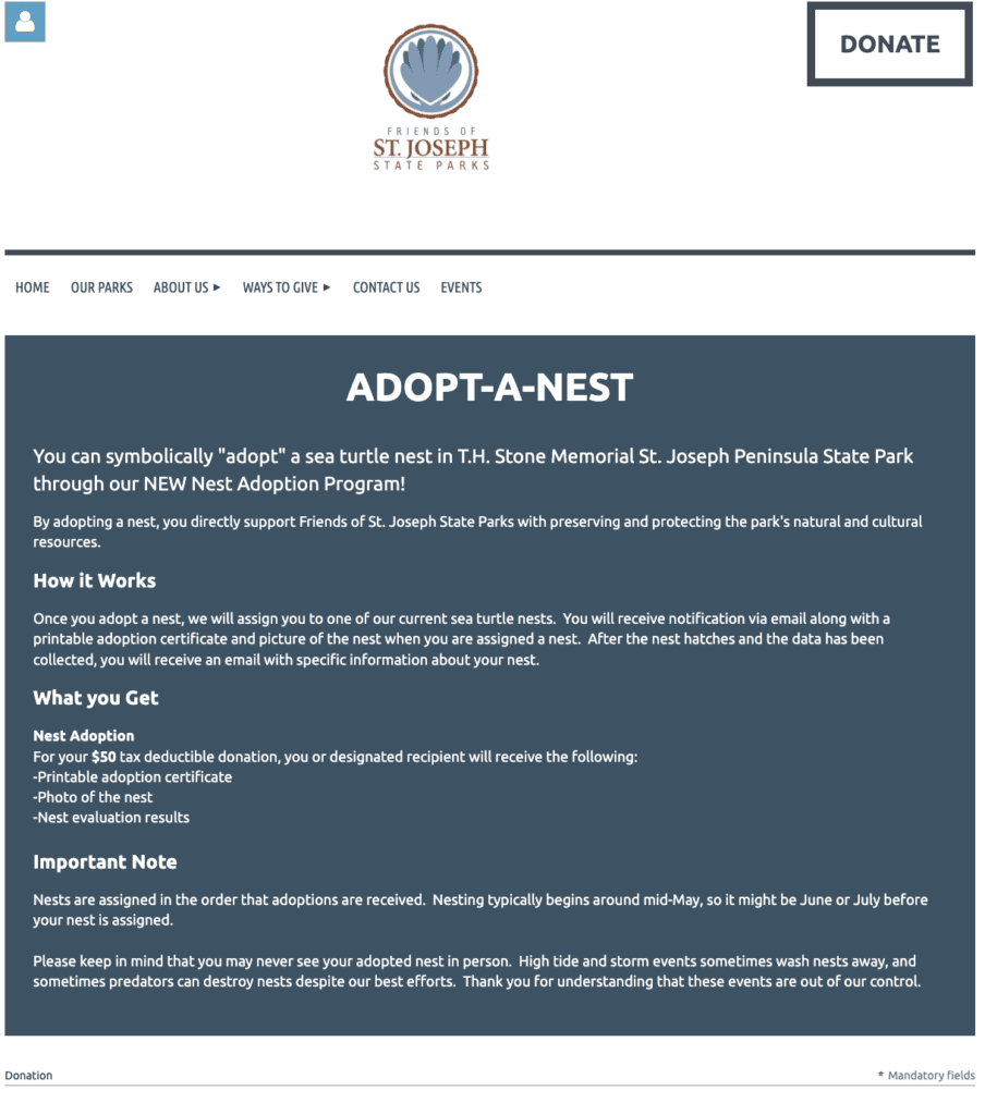 Adopt a Nest Fundraiser Page