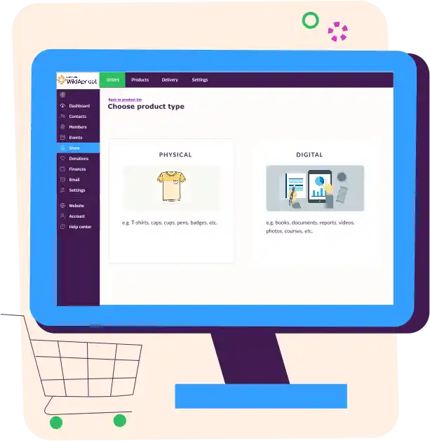 a product screen