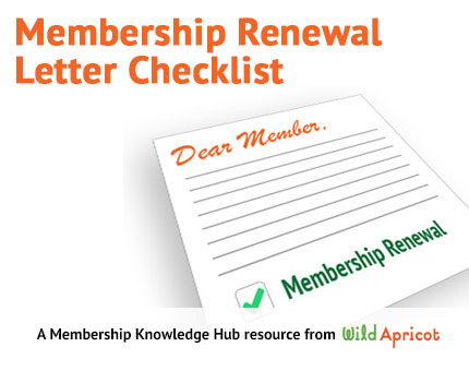 Membership Renewal Letter Checklist