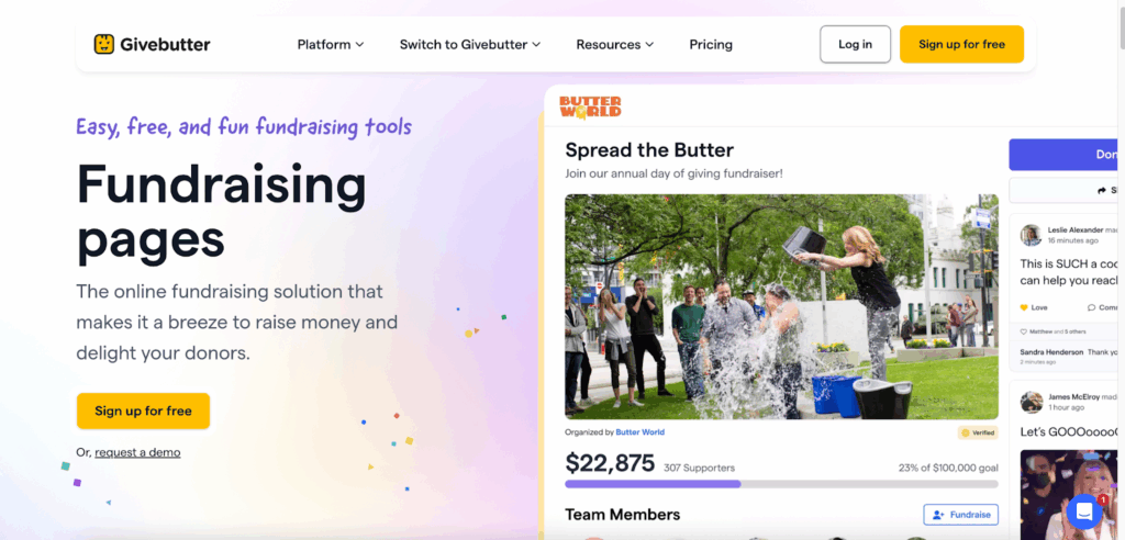 Givebutter fundraising software