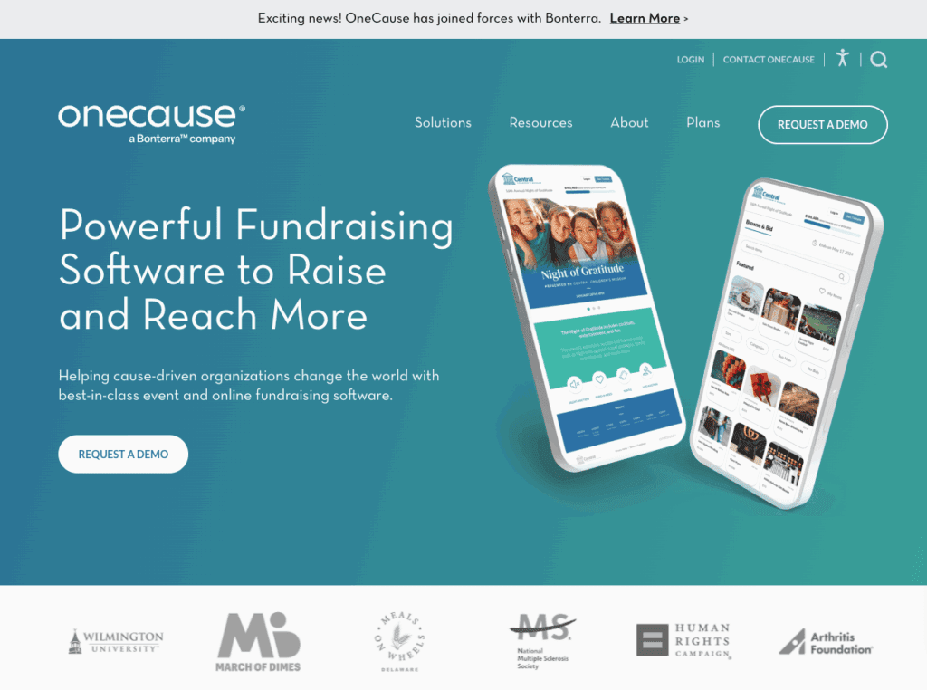 OneCause Fundraising Software