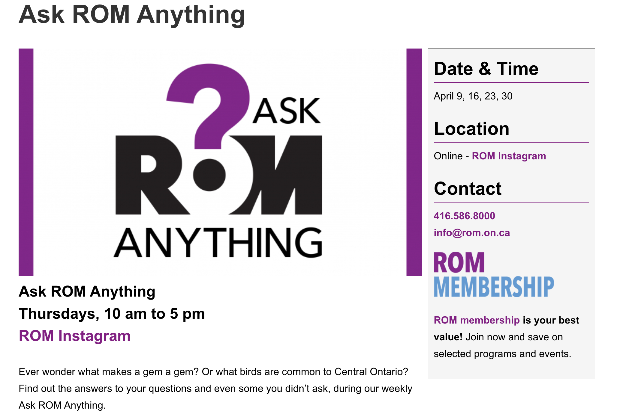 ask rom anything