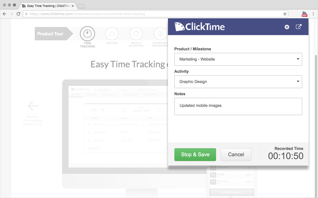 ClickTime Time Tracking Software