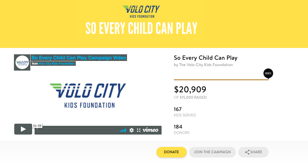 crowdfunding for nonprofits volo city