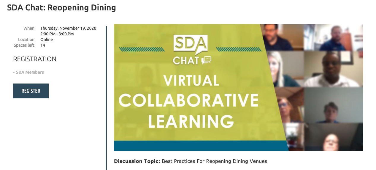 sda chat reopening dining sda chat reopening dining