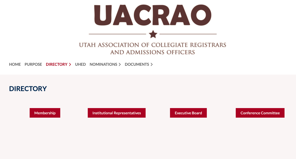 Utah Association of Collegiate Registrars and Admissions Officers Utah Association of Collegiate Registrars and Admissions Officers